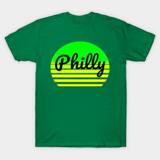 Vaporwave Aesthetic Style Retro Sunset Philly PanfurWare LLC T-Shirt